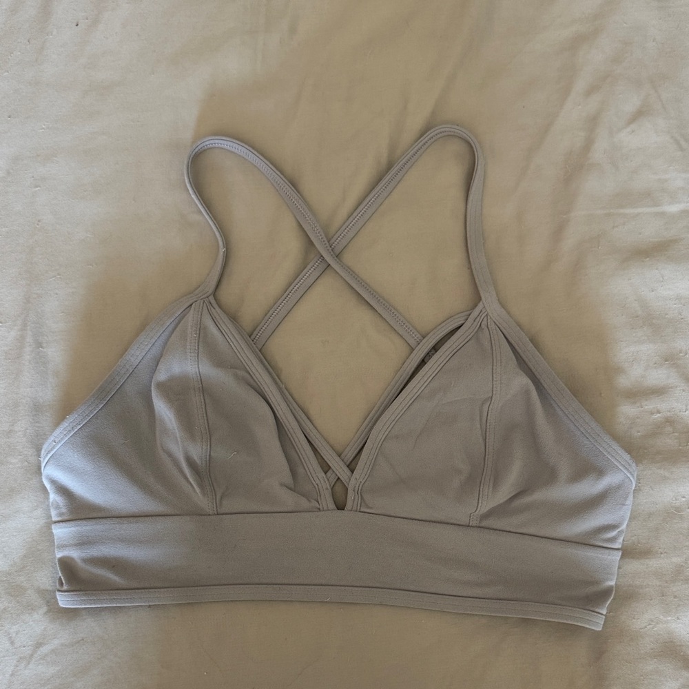 Lululemon Athletica Cross-Back Bralette - Light Gray